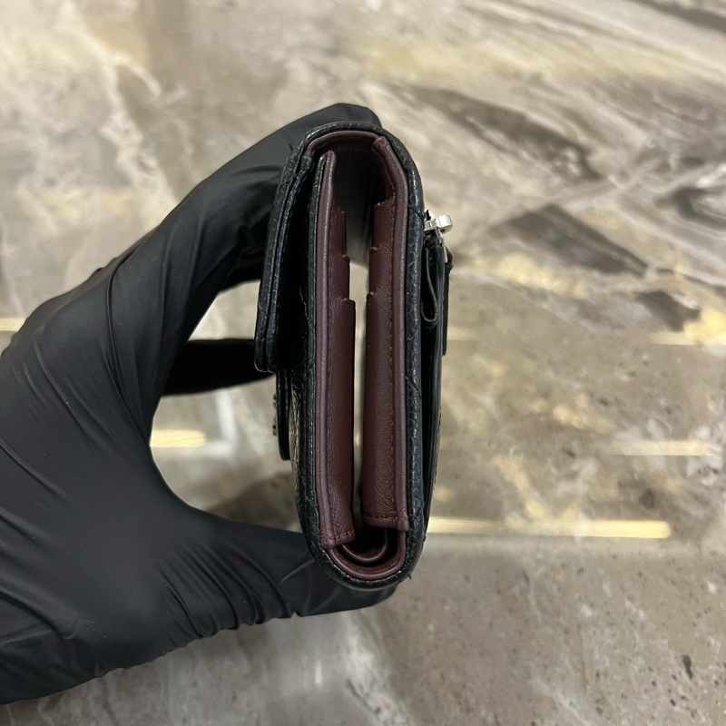 CHANEL 香奈兒 黑金荔枝牛魚子醬錢包 31開 只有單品-2