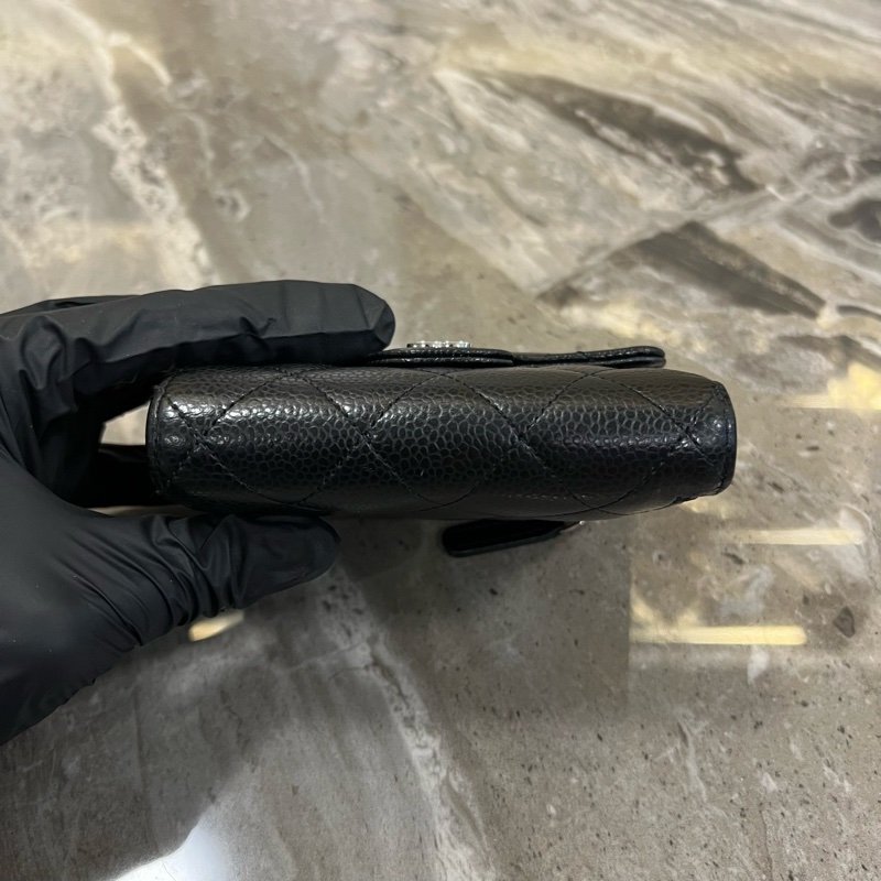 CHANEL 香奈兒 黑金荔枝牛魚子醬錢包 31開 只有單品-4