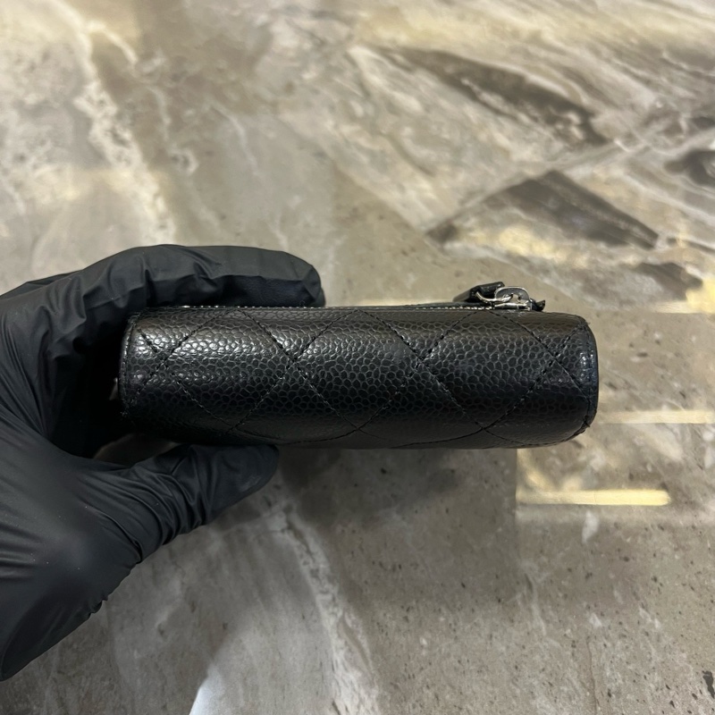 CHANEL 香奈兒 黑金荔枝牛魚子醬錢包 31開 只有單品-5
