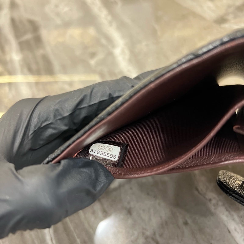 CHANEL 香奈兒 黑金荔枝牛魚子醬錢包 31開 只有單品-7