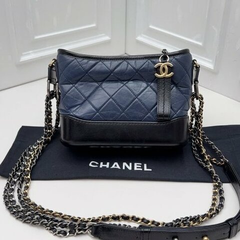 香奈兒/Chanel 海軍藏藍色流浪包小號