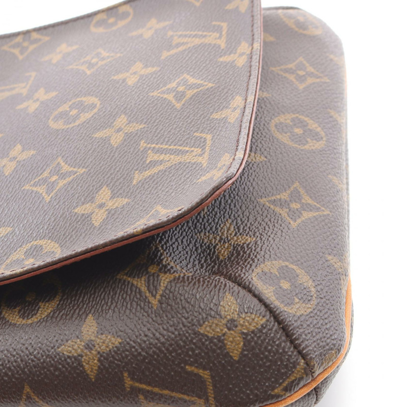 棕色 原花 帆布 Musette Salsa 肩背包【LOUIS VUITTON LV 路易威登】 M51387-11