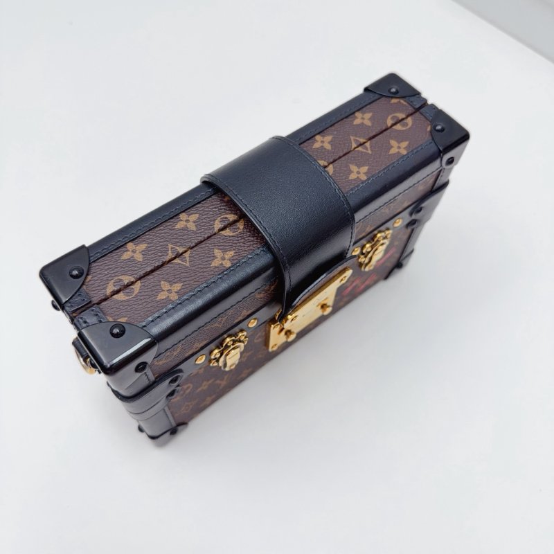 芯片款 路易威登/Louis Vuitton 老花硬盒子肩背斜背包-4