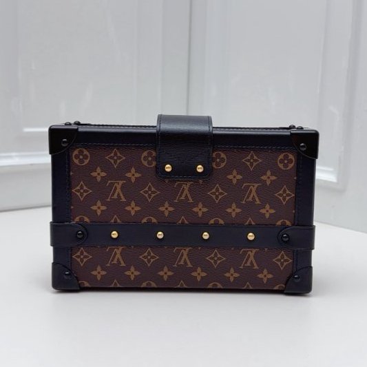 芯片款 路易威登/Louis Vuitton 老花硬盒子肩背斜背包-7