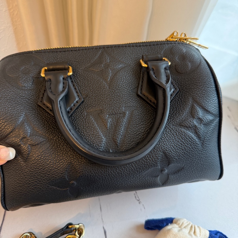 lv speedy20黑壓紋全真皮-1