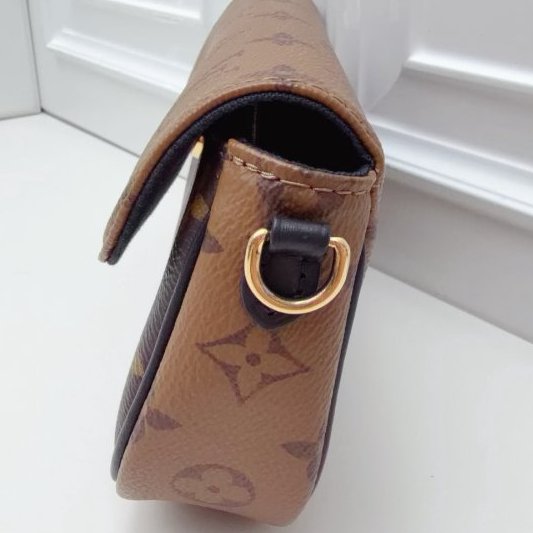 芯片款 路易威登/Louis Vuitton 拼色ivy老花腋下包-3