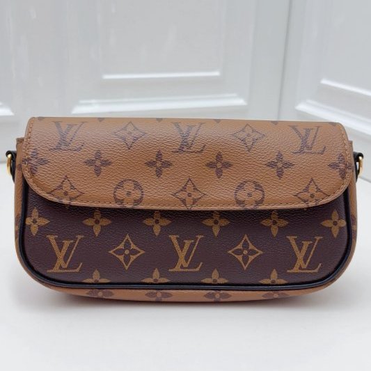 芯片款 路易威登/Louis Vuitton 拼色ivy老花腋下包-6