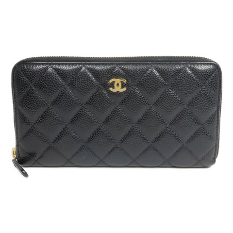 CHANEL 牛皮皮革Zipper Long Wallet長錢包