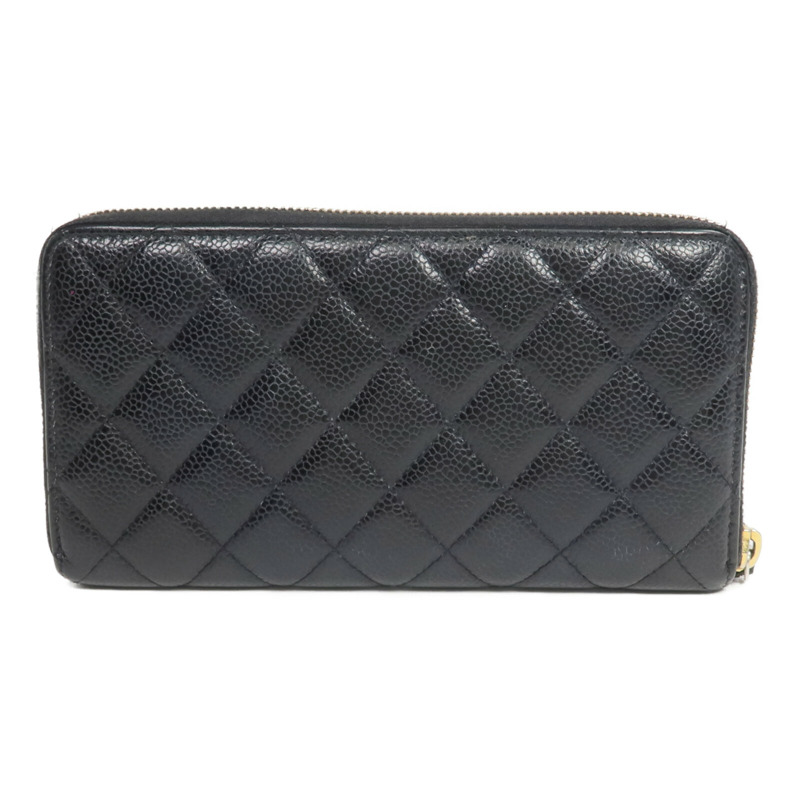 CHANEL 牛皮皮革Zipper Long Wallet長錢包-1