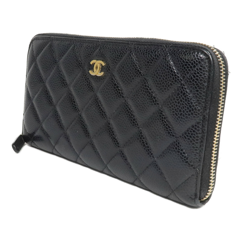 CHANEL 牛皮皮革Zipper Long Wallet長錢包-2