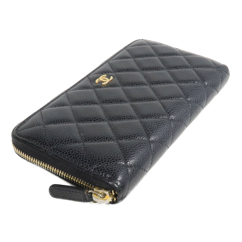 CHANEL 牛皮皮革Zipper Long Wallet長錢包-3