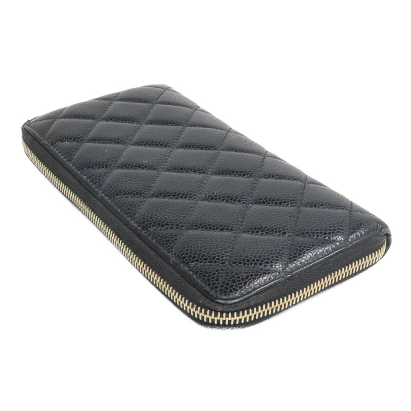 CHANEL 牛皮皮革Zipper Long Wallet長錢包-4