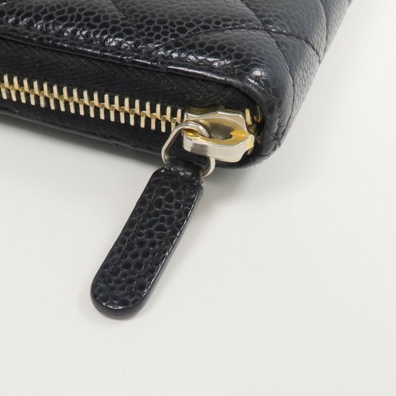 CHANEL 牛皮皮革Zipper Long Wallet長錢包-7