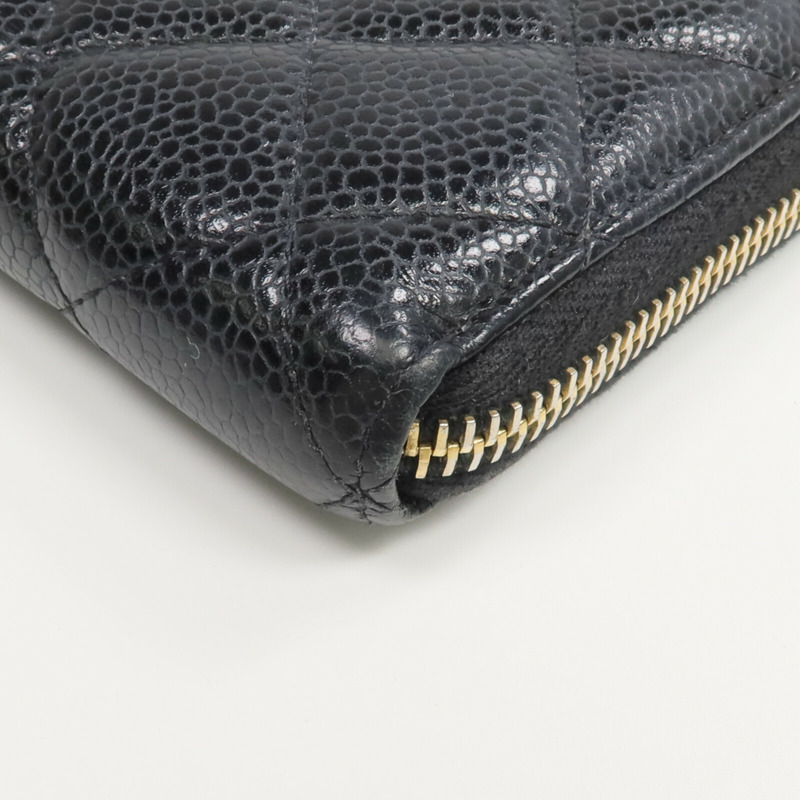 CHANEL 牛皮皮革Zipper Long Wallet長錢包-8