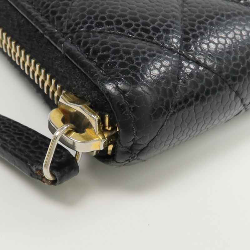 CHANEL 牛皮皮革Zipper Long Wallet長錢包-9