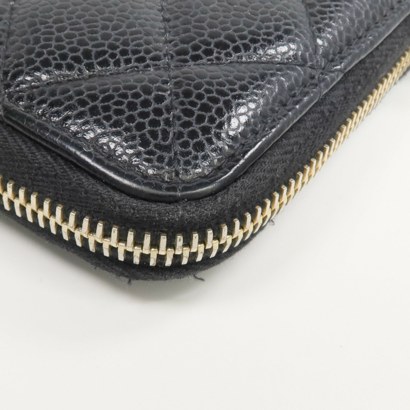 CHANEL 牛皮皮革Zipper Long Wallet長錢包-11