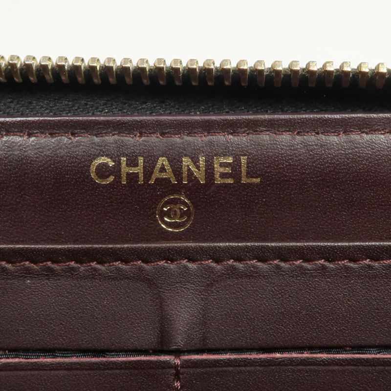 CHANEL 牛皮皮革Zipper Long Wallet長錢包-14