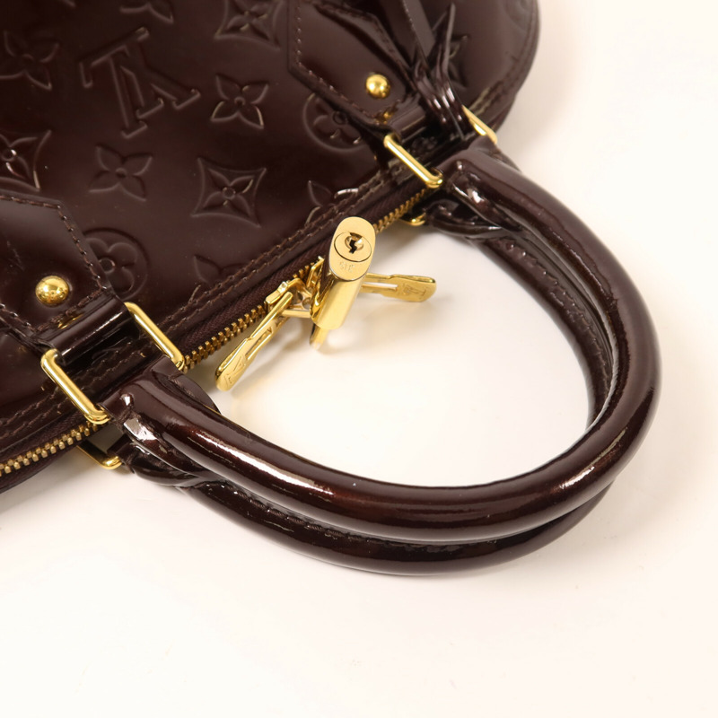 LOUIS VUITTON Monogram Vernis Alma PM手挽袋-7