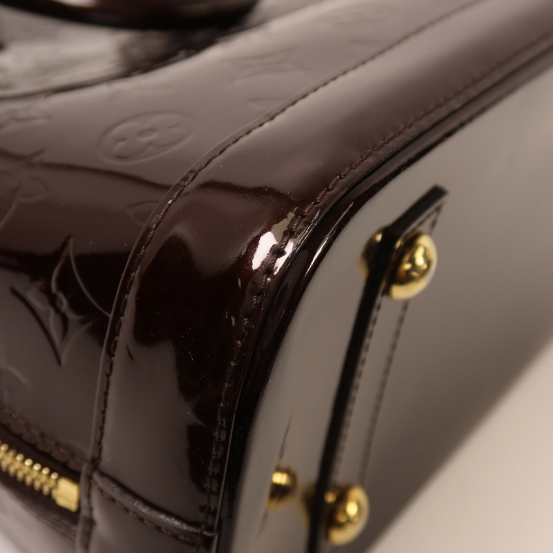 LOUIS VUITTON Monogram Vernis Alma PM手挽袋-9