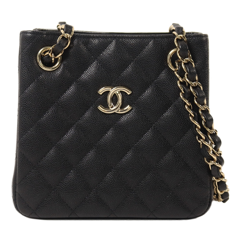 CHANEL 牛皮皮革Chain Shoulder鏈帶肩背袋-0