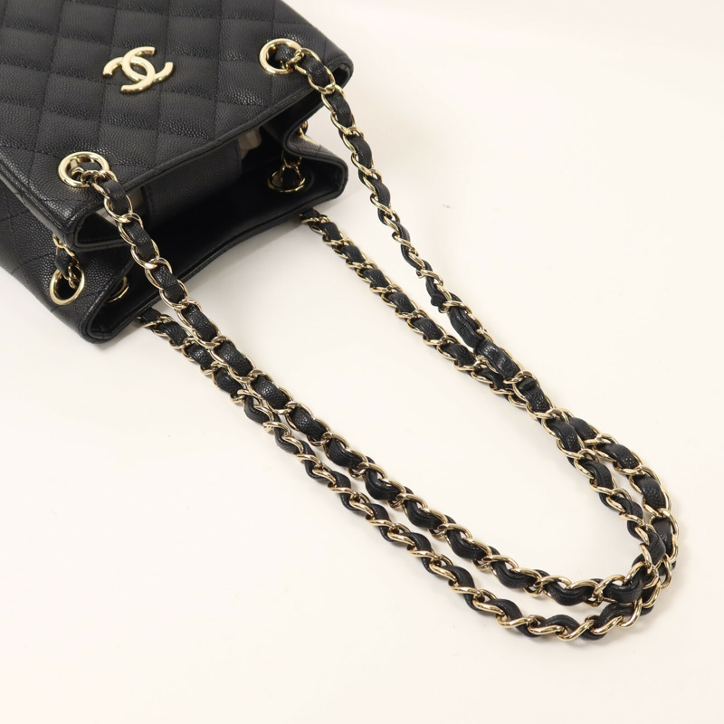 CHANEL 牛皮皮革Chain Shoulder鏈帶肩背袋-6