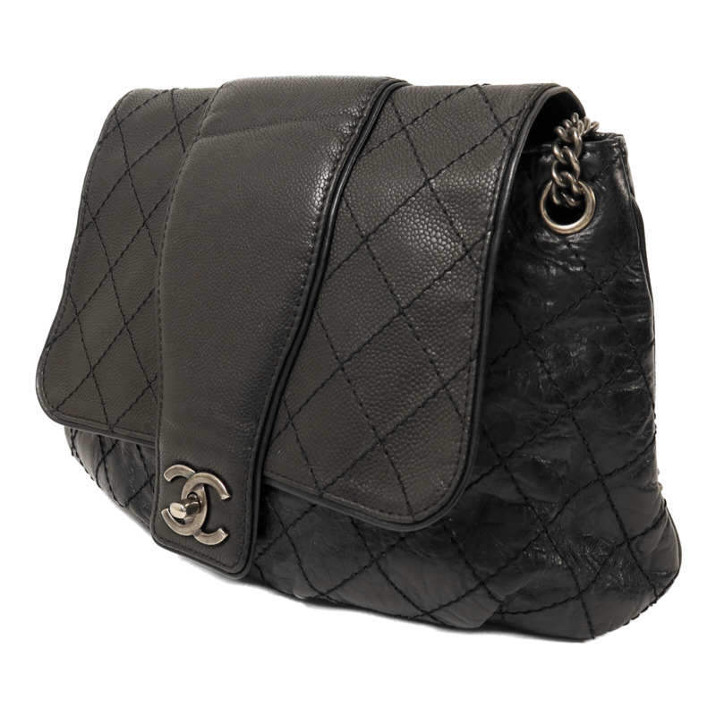 CHANEL 牛皮皮革Bubble Graphic Messenger Bag鏈帶肩背袋-2