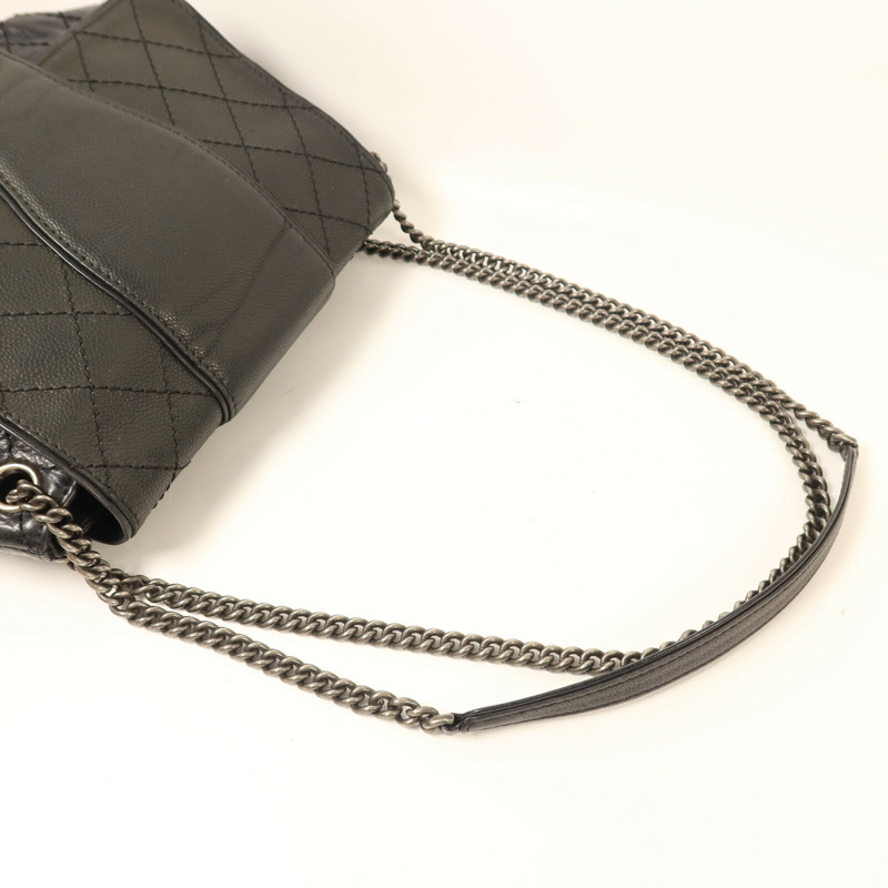 CHANEL 牛皮皮革Bubble Graphic Messenger Bag鏈帶肩背袋-7