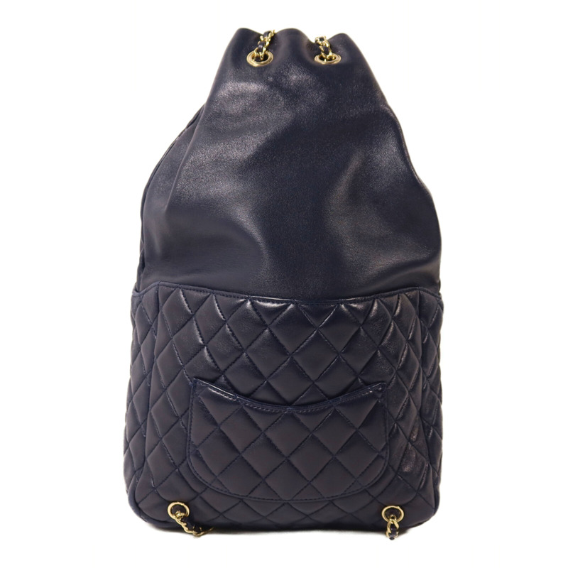 CHANEL 羊皮皮革Backpack鏈帶背包-1