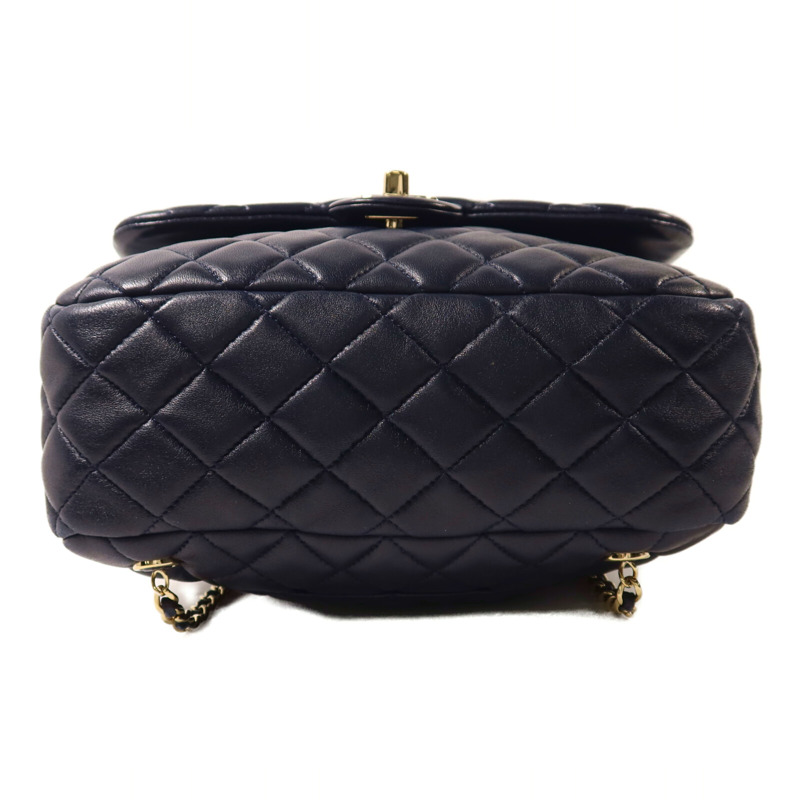 CHANEL 羊皮皮革Backpack鏈帶背包-3