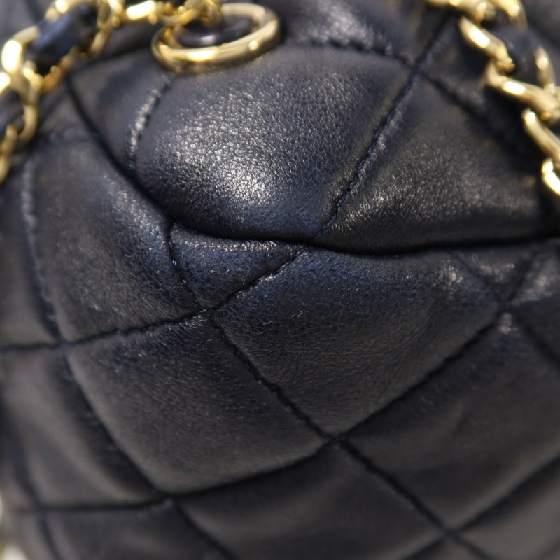 CHANEL 羊皮皮革Backpack鏈帶背包-14