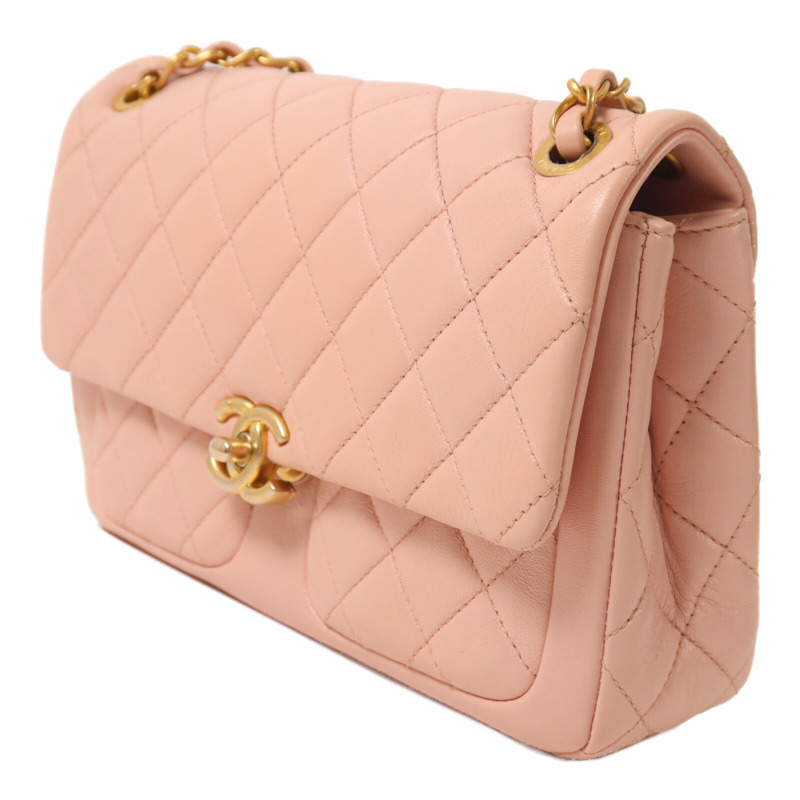 CHANEL 羊皮皮革Chain Flap Bag鏈帶肩背袋-2