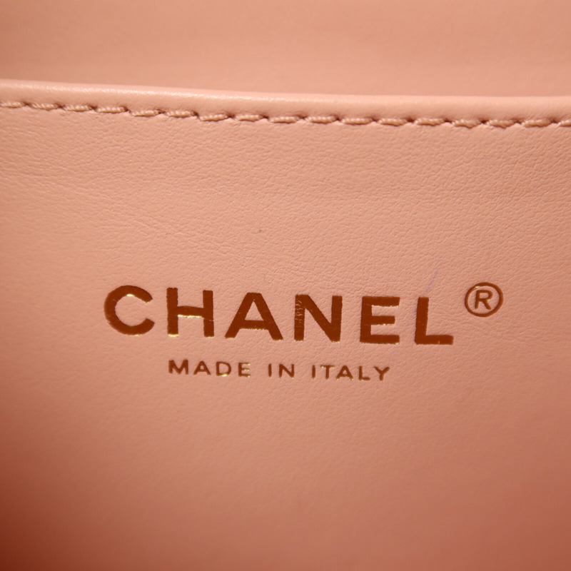 CHANEL 羊皮皮革Chain Flap Bag鏈帶肩背袋-5