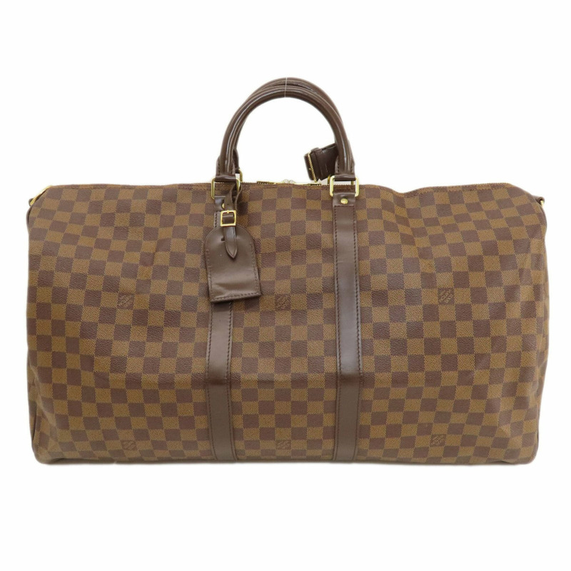 路易威登 N41414 Keepall Bandoulière 55 Damier Ebene 帆布波士頓包 女士路易威登 LOUIS VUITTON-1