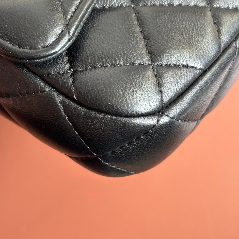 ::Chanel:: Classic Flpa Phone Holder With Chain 經典格紋雙C金釦鍊帶手機包-8