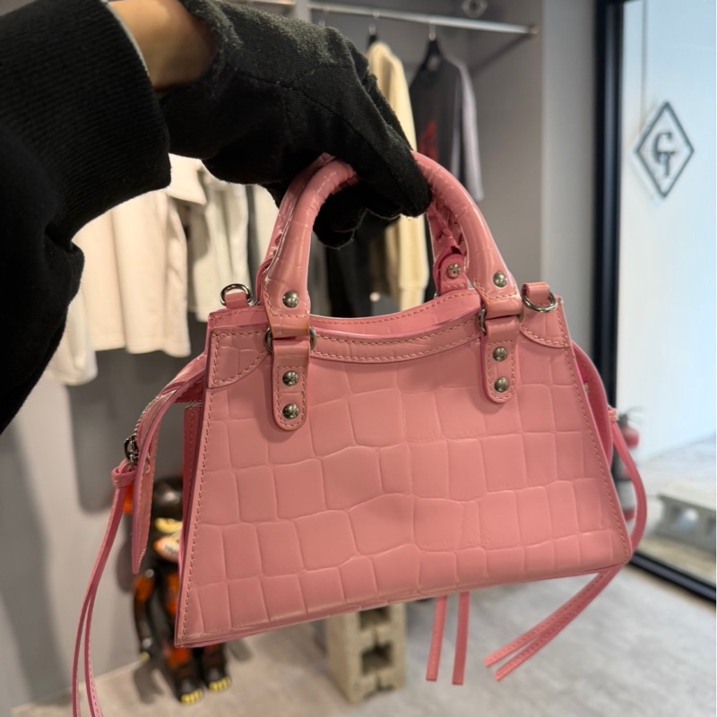 近全新🌟Balenciaga 巴黎世家 Neo Classic XS 鱷魚壓紋 粉色｜Classic Trend CT精品｜台北東區實體-7