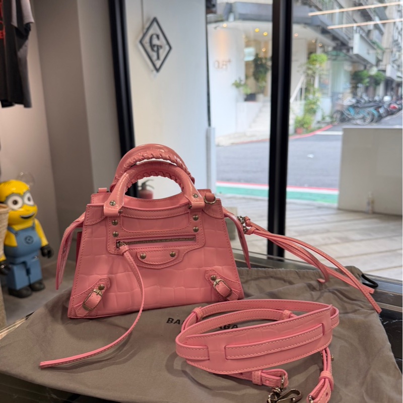 近全新🌟Balenciaga 巴黎世家 Neo Classic XS 鱷魚壓紋 粉色｜Classic Trend CT精品｜台北東區實體-8
