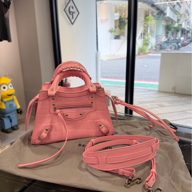 近全新🌟Balenciaga 巴黎世家 Neo Classic XS 鱷魚壓紋 粉色｜Classic Trend CT精品｜台北東區實體-9