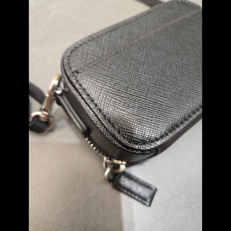 PRADA 普拉達 Saffiano 可拆斜背防刮牛皮零錢卡片小包-11