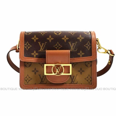 金鐸精品~2515 LOUIS VUITTTON LV路易威登M45959 Mini Dauphine達芙妮雙色拼接掀蓋側肩背包