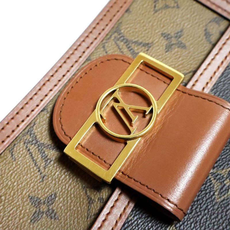金鐸精品~2515 LOUIS VUITTTON LV路易威登M45959 Mini Dauphine達芙妮雙色拼接掀蓋側肩背包-8