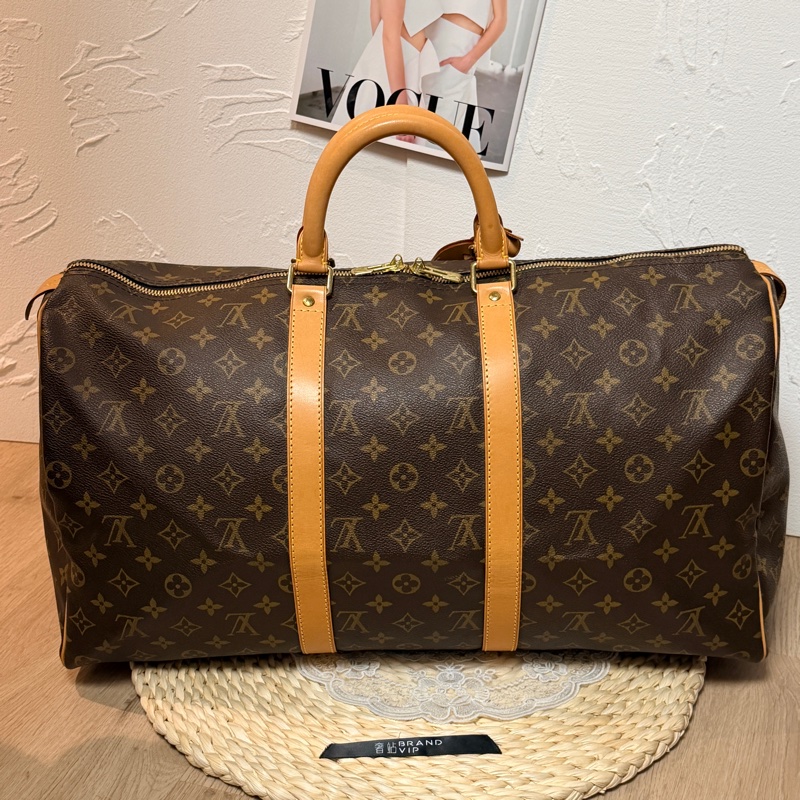 Louis Vuitton Monogram Keepall 50（近全新，塵袋、鎖、鑰匙、吊牌、手把皮環）-7