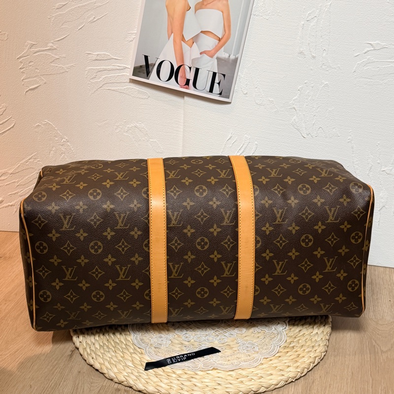 Louis Vuitton Monogram Keepall 50（近全新，塵袋、鎖、鑰匙、吊牌、手把皮環）-8