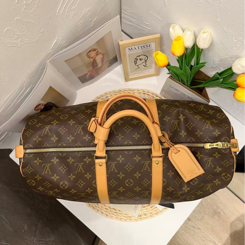 Louis Vuitton Monogram Keepall 50（近全新，塵袋、鎖、鑰匙、吊牌、手把皮環）-11