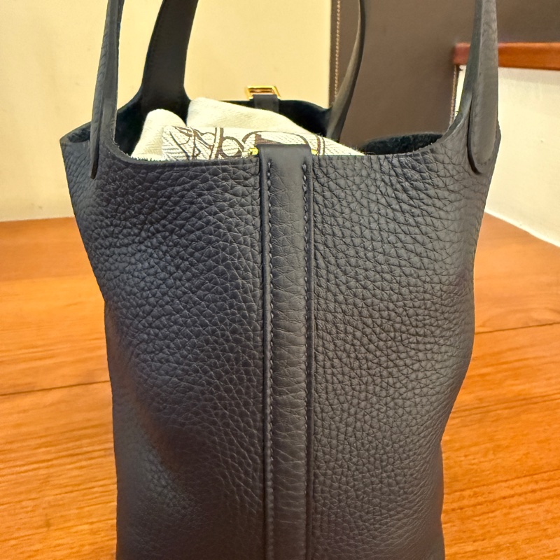 Hermes picotin18菜籃子 超像黑色的深藍色配金🖤🖤🖤🖤😍-5