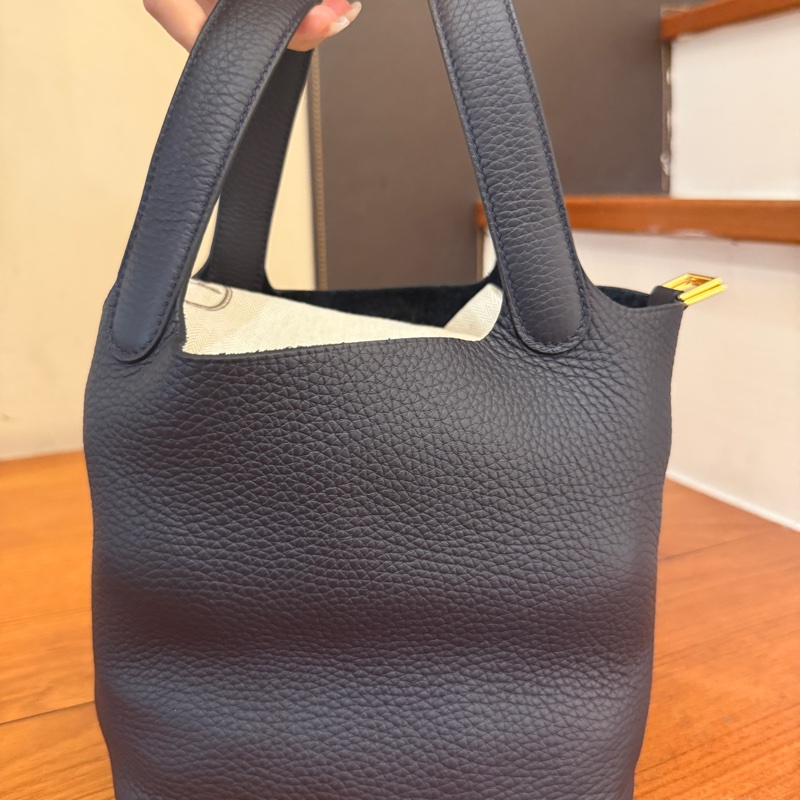 Hermes picotin18菜籃子 超像黑色的深藍色配金🖤🖤🖤🖤😍-16