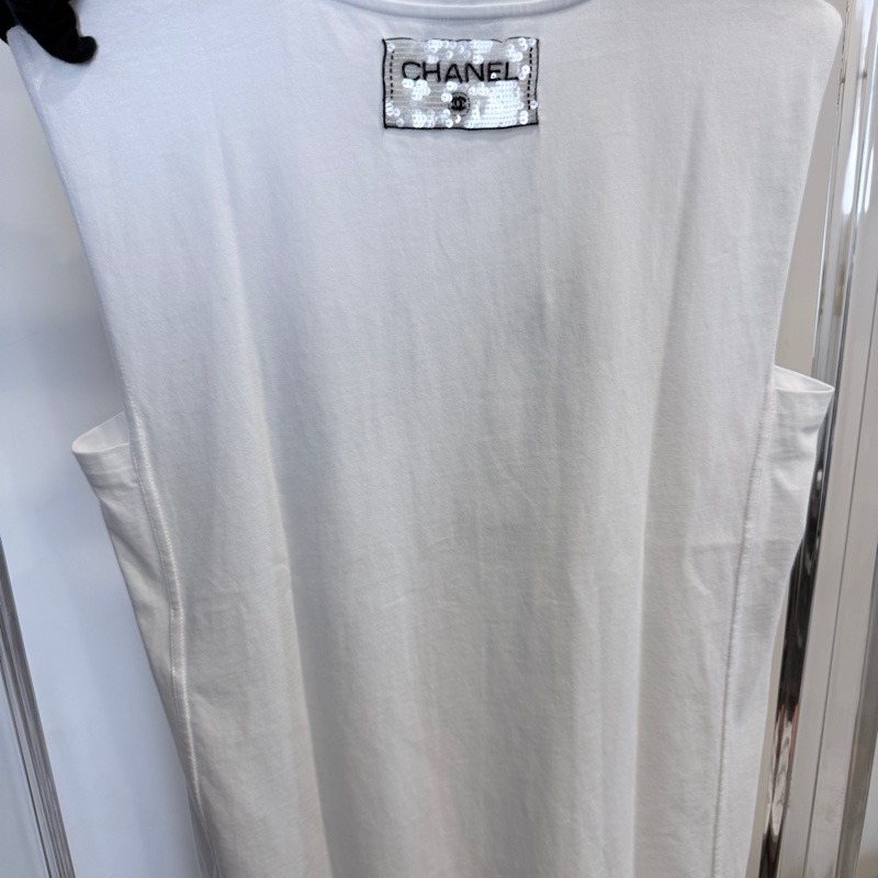 CHANEL✨金高銀同款亮片無袖百搭背心 #S-5
