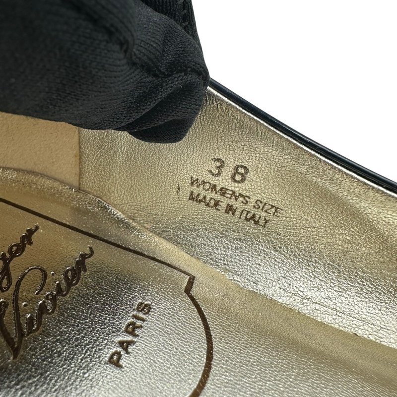 【美收精品】ROGER VIVIER黑平底鞋 C-406【隔月月中將轉賣至日本 上架期限30天】-8