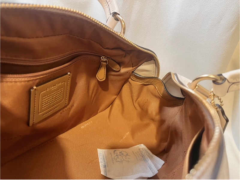 coach 60621 荔枝牛皮醫師包｜米白｜附背帶-11