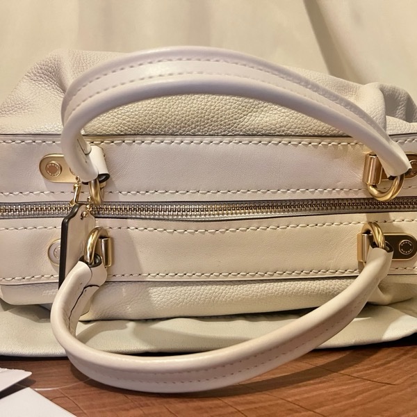 coach 60621 荔枝牛皮醫師包｜米白｜附背帶-13
