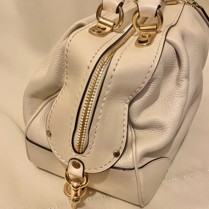 coach 60621 荔枝牛皮醫師包｜米白｜附背帶-15